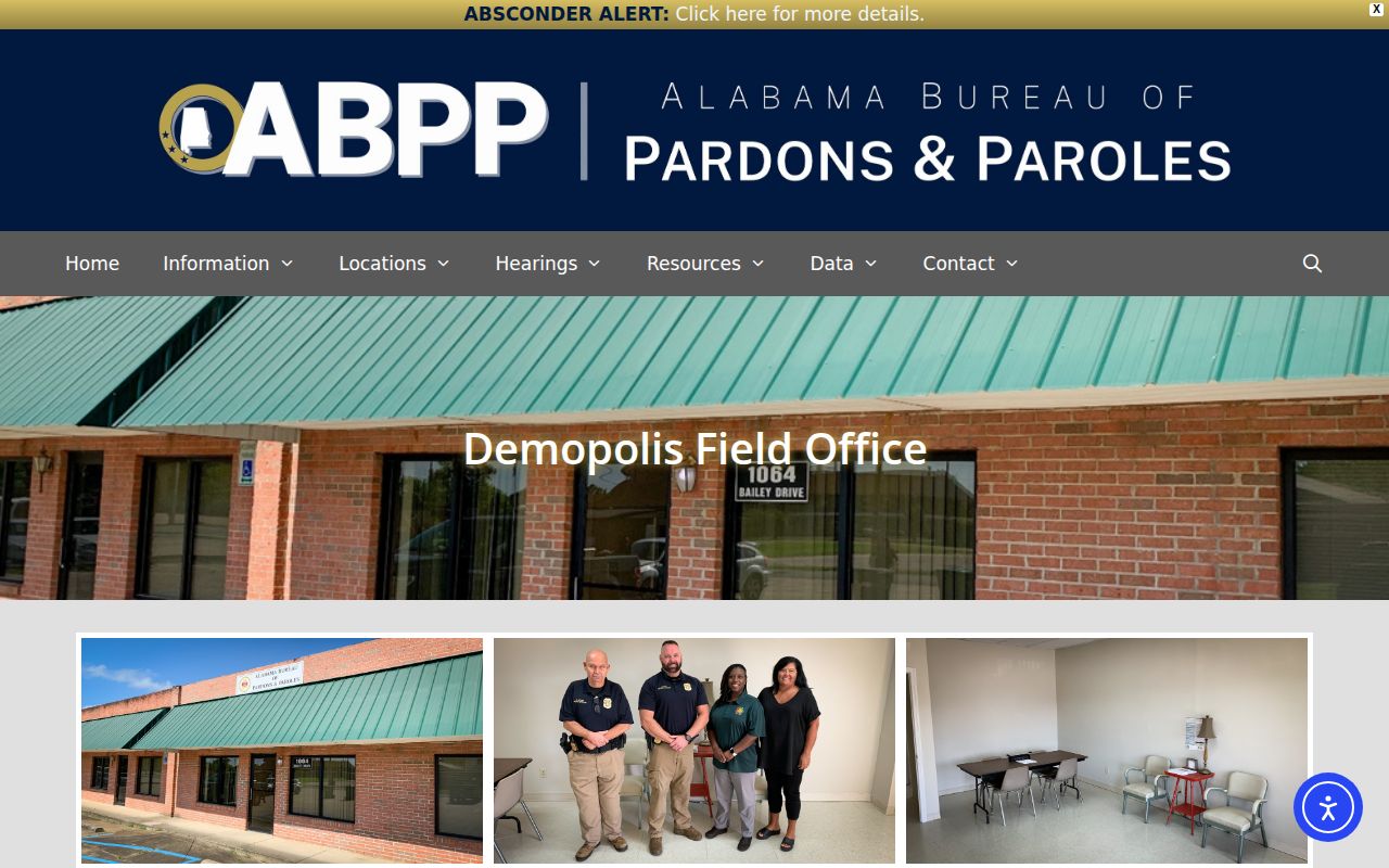 Marengo County probation and parole ABPP Demopolis Field Office listing
